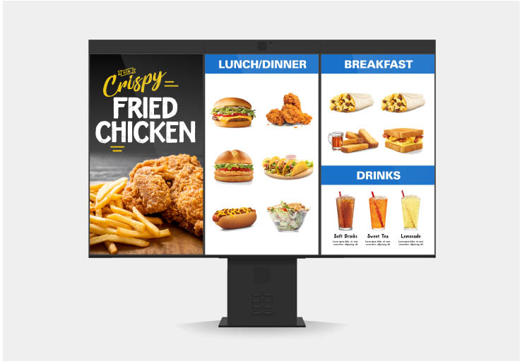 Xenial Outdoor Digital Menu Board for Food